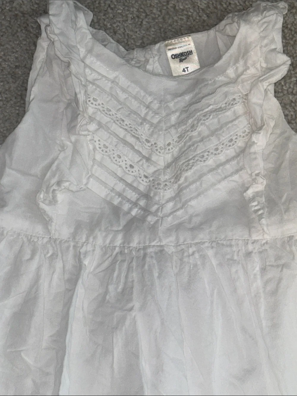 OshKosh B'gosh White Tiered Ruffle Sundress
